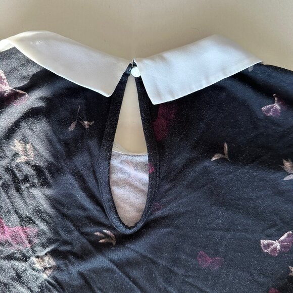 RW&Co Collared layered bow blouse - Picture 3 of 4